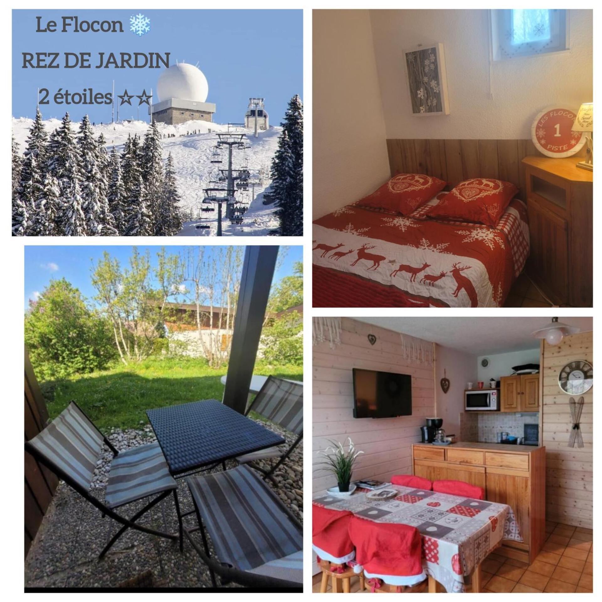 Le Flocon: Cozy Garden Retreat for Four Apartment Les Rousses Exterior photo
