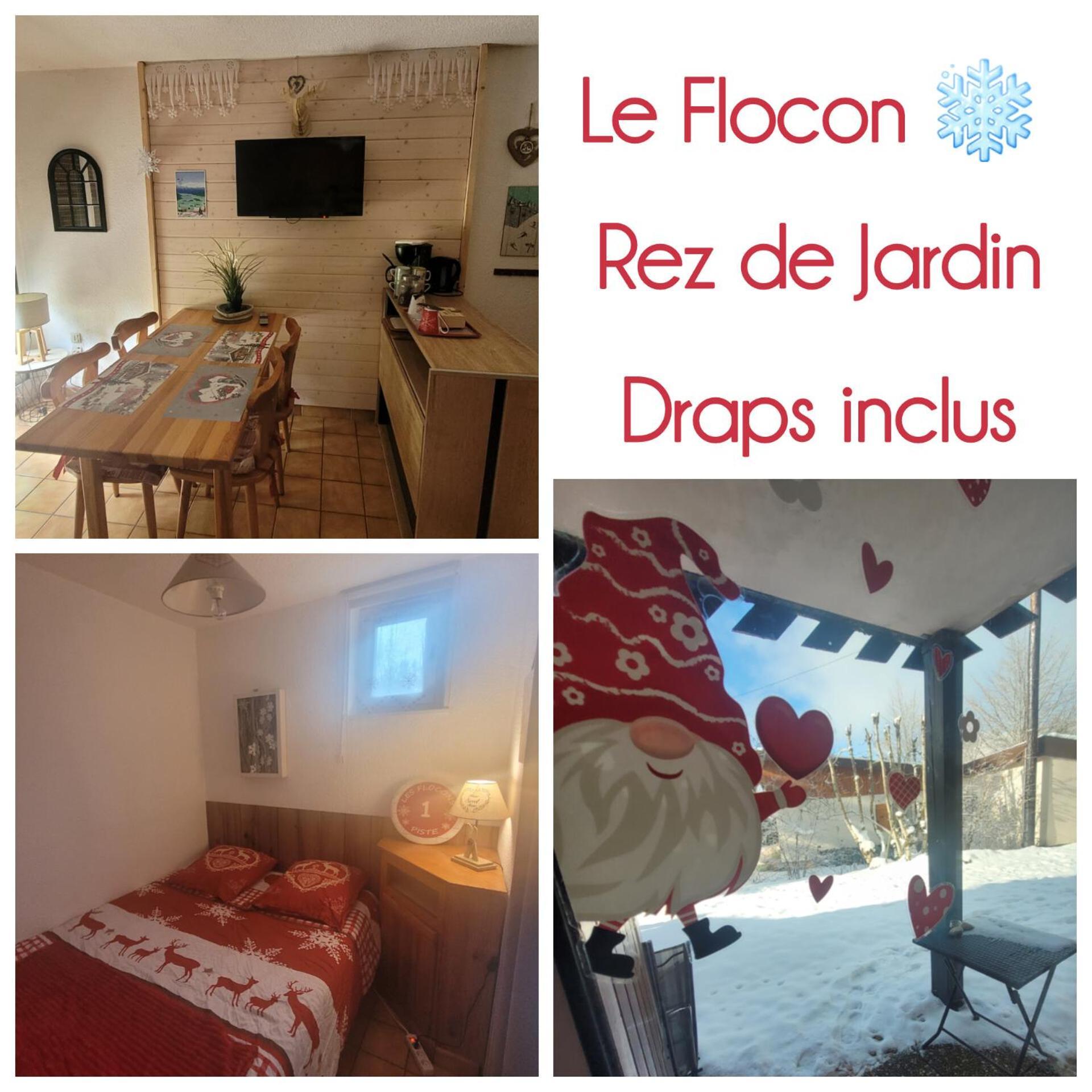 Le Flocon: Cozy Garden Retreat for Four Apartment Les Rousses Exterior photo